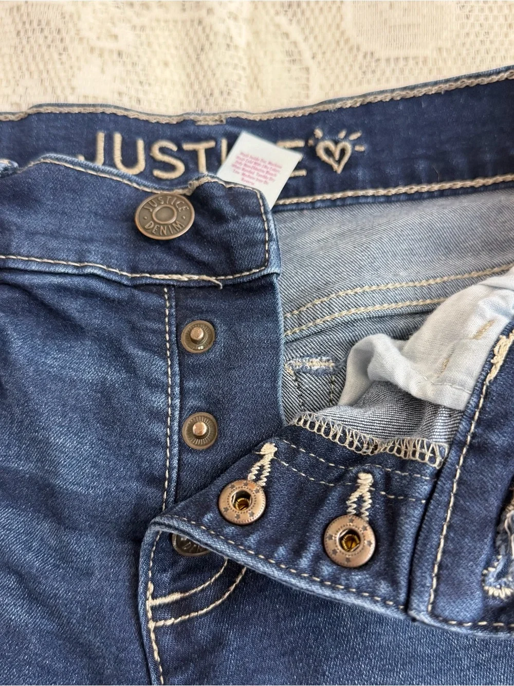 Justice Girls Size 12 Shorts Distressed Look